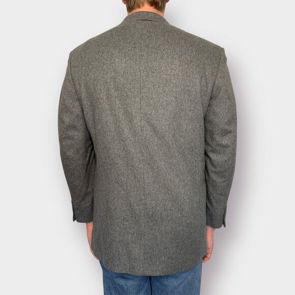 Oscar de La Renta Gray Wool Cashmere Blazer - Picture 6 of 7